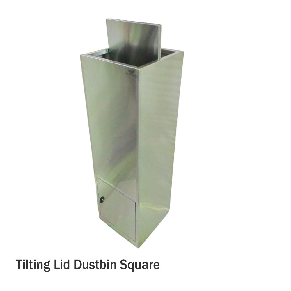 Tilting Lid Dustbin Square